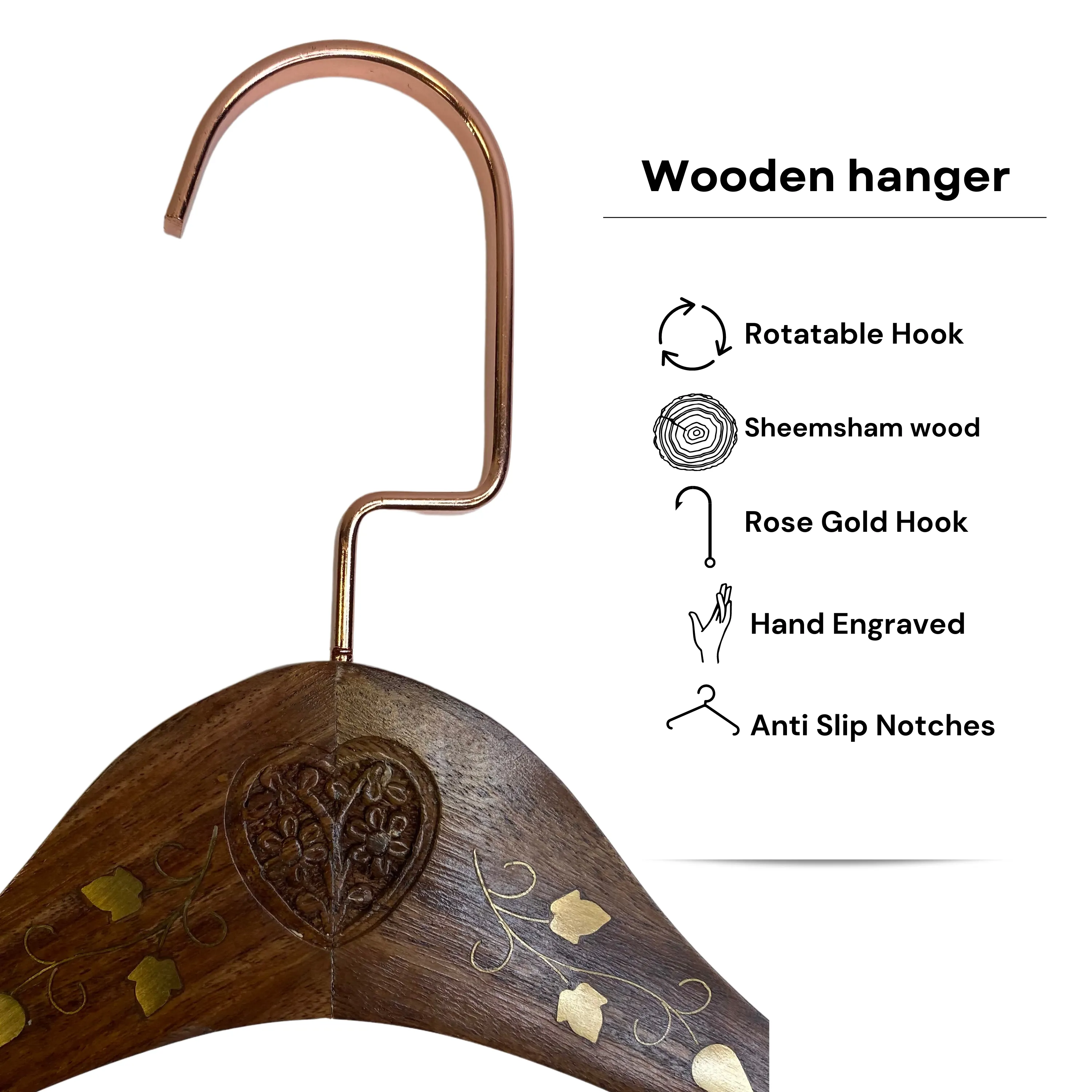 Sheesham Wood Hanger for Wardrobe