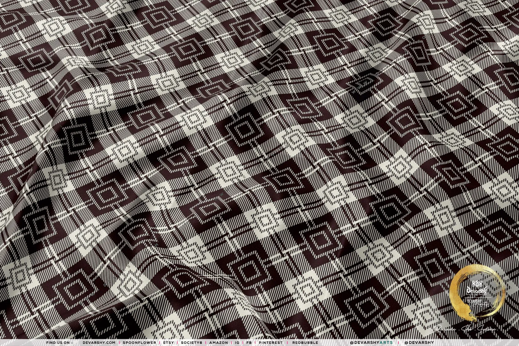 Shepard's Plaid Apparel Fabric 3Meters , 6 Designs | 8 Fabrics Option | Check Fabric By the Yard | 038