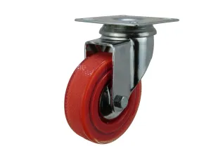 Shepherd Hardware 3-Inch Commerical Grade Color Designer Casters, Rhubarb