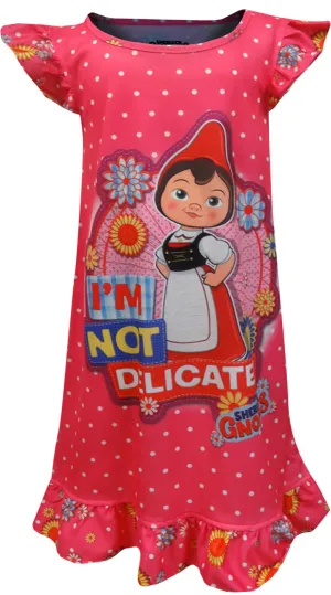 Sherlock Gnomes Juliet I'm Not Delicate Ruffle Nightgown