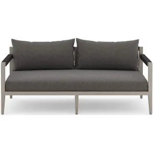 Sherwood Outdoor Sofa, Charcoal/Weathered Grey