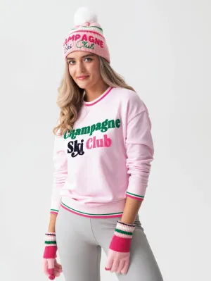 SHI "CHAMPAGNE SKI CLUB" SWEATSHIRT in Pink