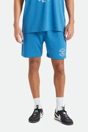 Shield Crest Mesh Short - Sky Blue