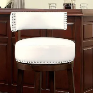 SHIRLEY Dark Oak/White 24" Bar Stool