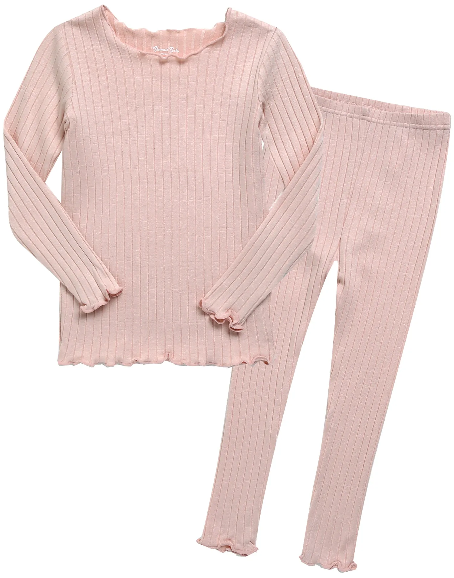 Shirring Peach Long Sleeve Pajama