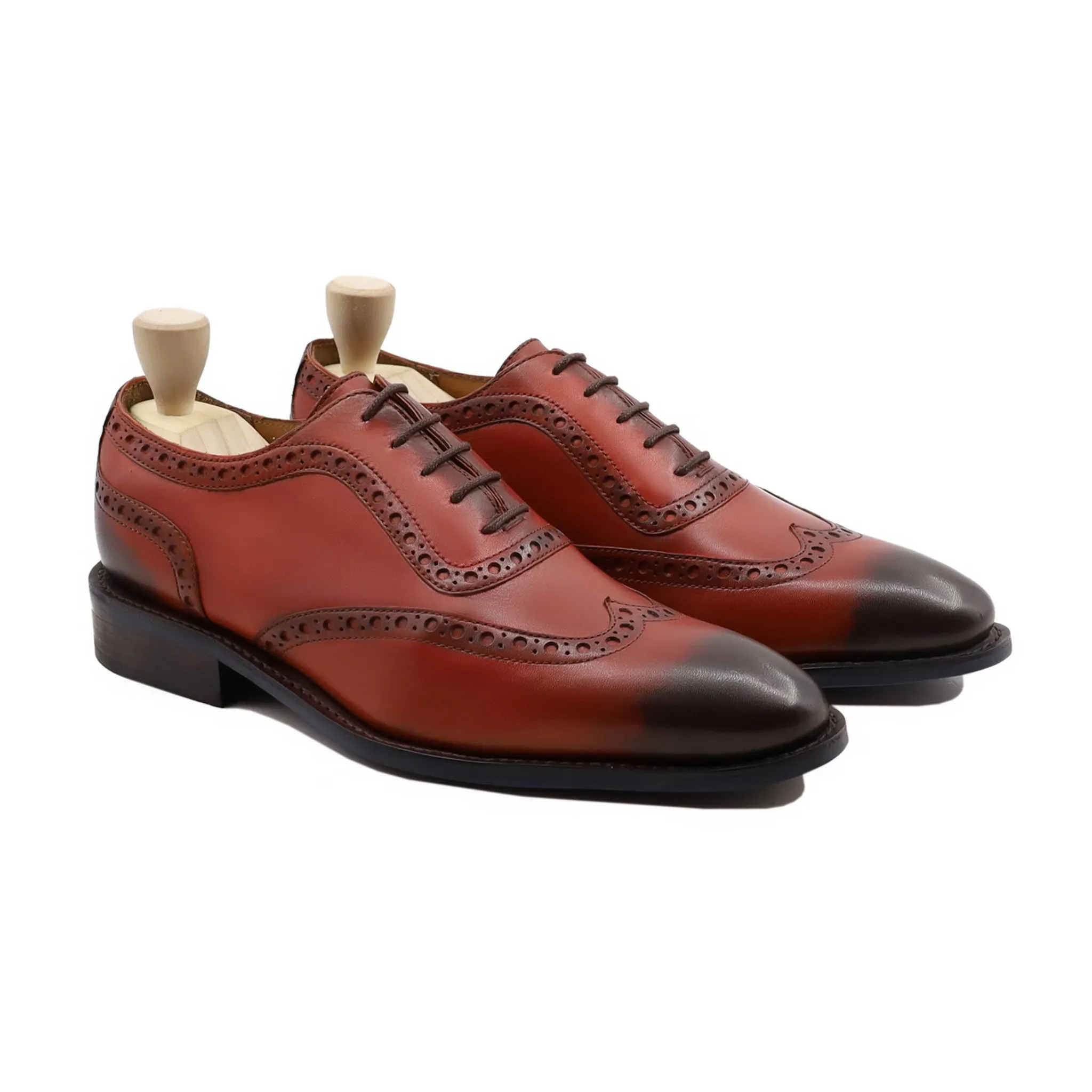 Shish - Men's Burnished Oxblood Calf Leather Oxford Shoe