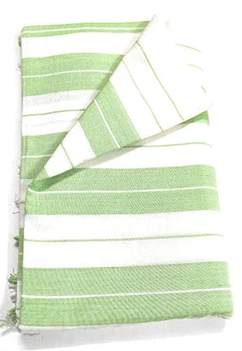 SHISHIR Bhagalpuri Silky Soft Green Plain Design Breathable Cotton Chadar - Size-220X135