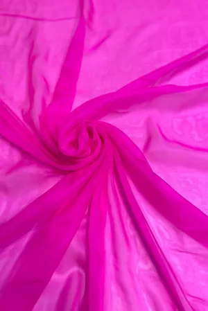 Shocking Pink Silk Chiffon