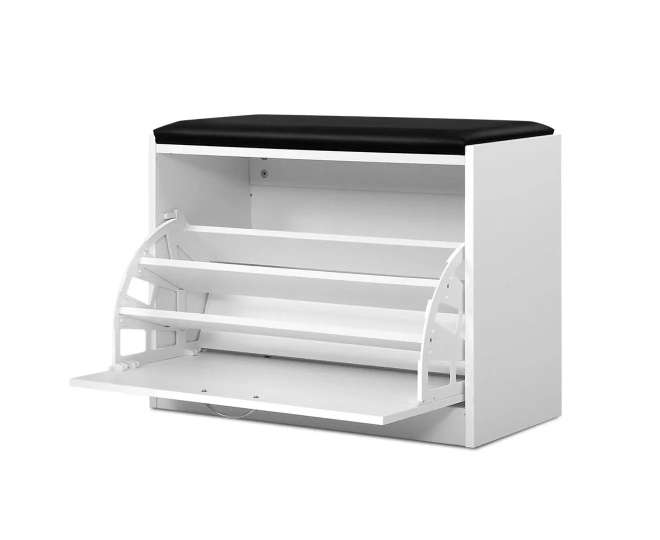 Shoe Cabinet Bench Shoes Storage Rack Organiser Drawer White 15 Pairs