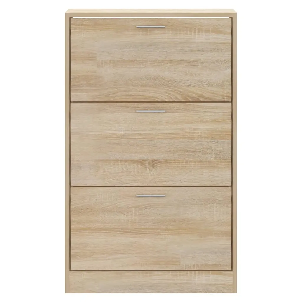 Shoe Cabinet Sonoma Oak 63x24x103 cm Engineered Wood