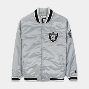 Shoe Palace Exclusive Las Vegas Raiders Satin Varsity Mens Jacket (Silver/Black)