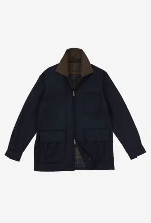 Shooting Jacket Technical Wool Navy