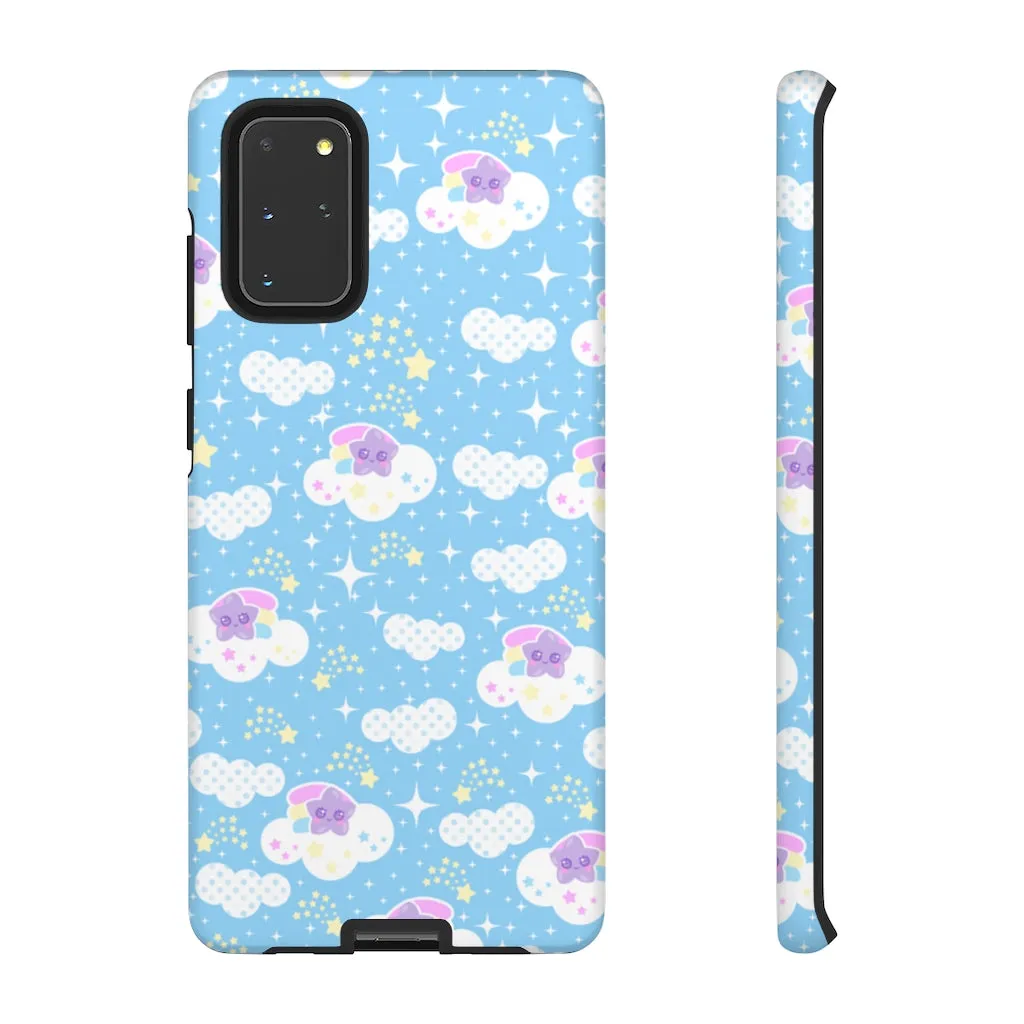 Shooting Star Clouds Blue Tough Phone Case