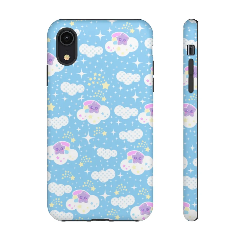 Shooting Star Clouds Blue Tough Phone Case