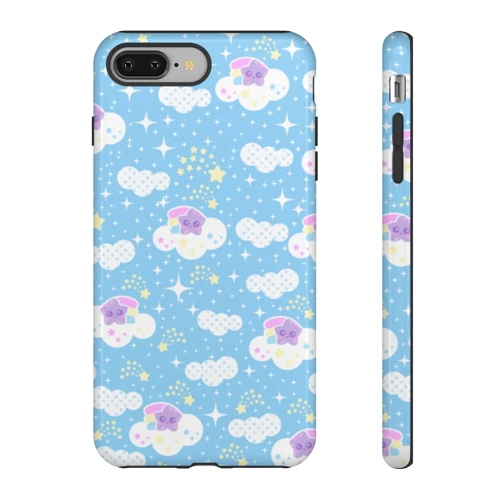 Shooting Star Clouds Blue Tough Phone Case