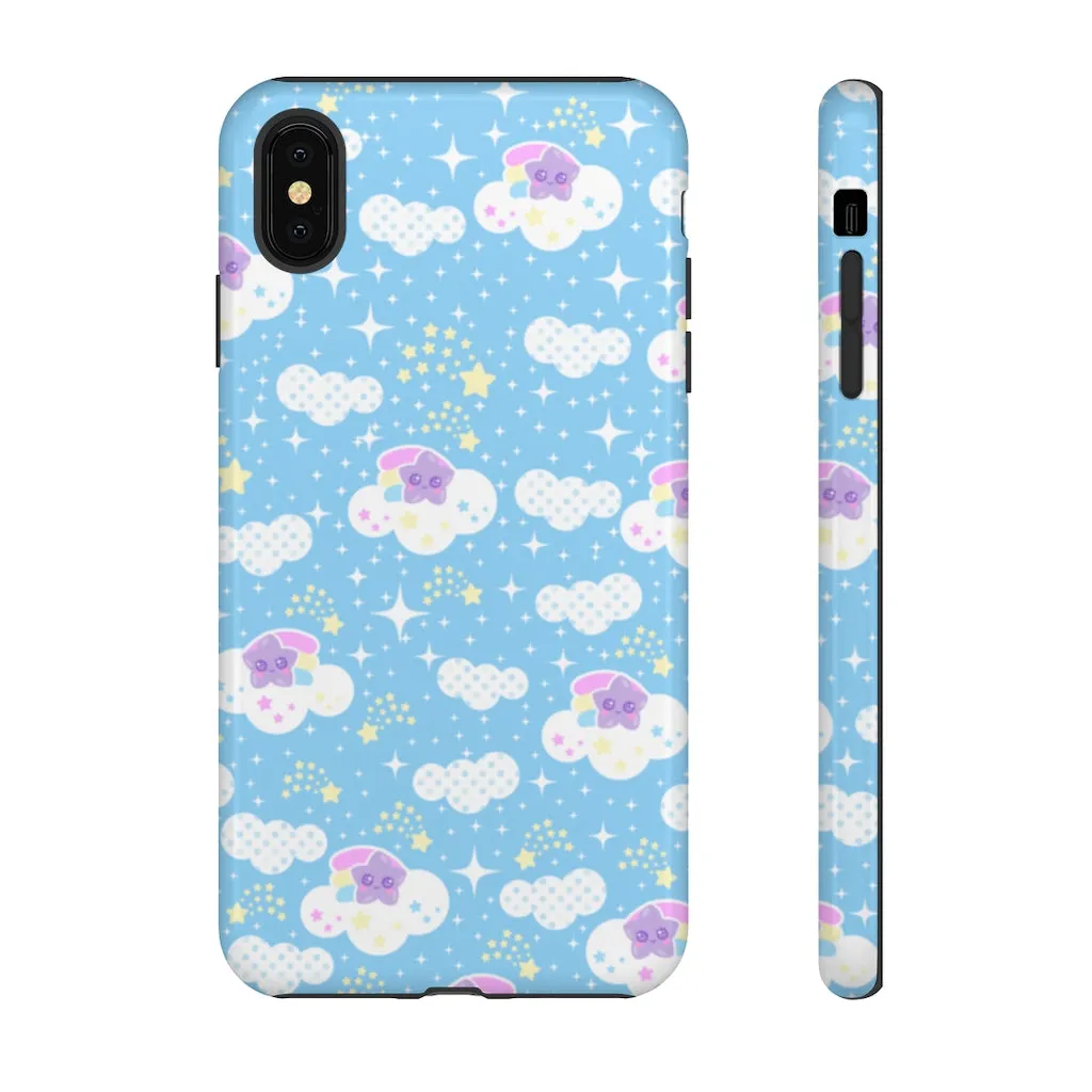 Shooting Star Clouds Blue Tough Phone Case