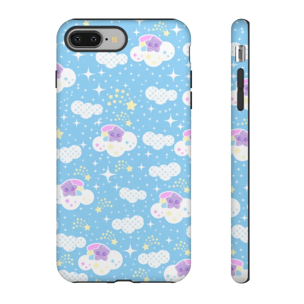 Shooting Star Clouds Blue Tough Phone Case