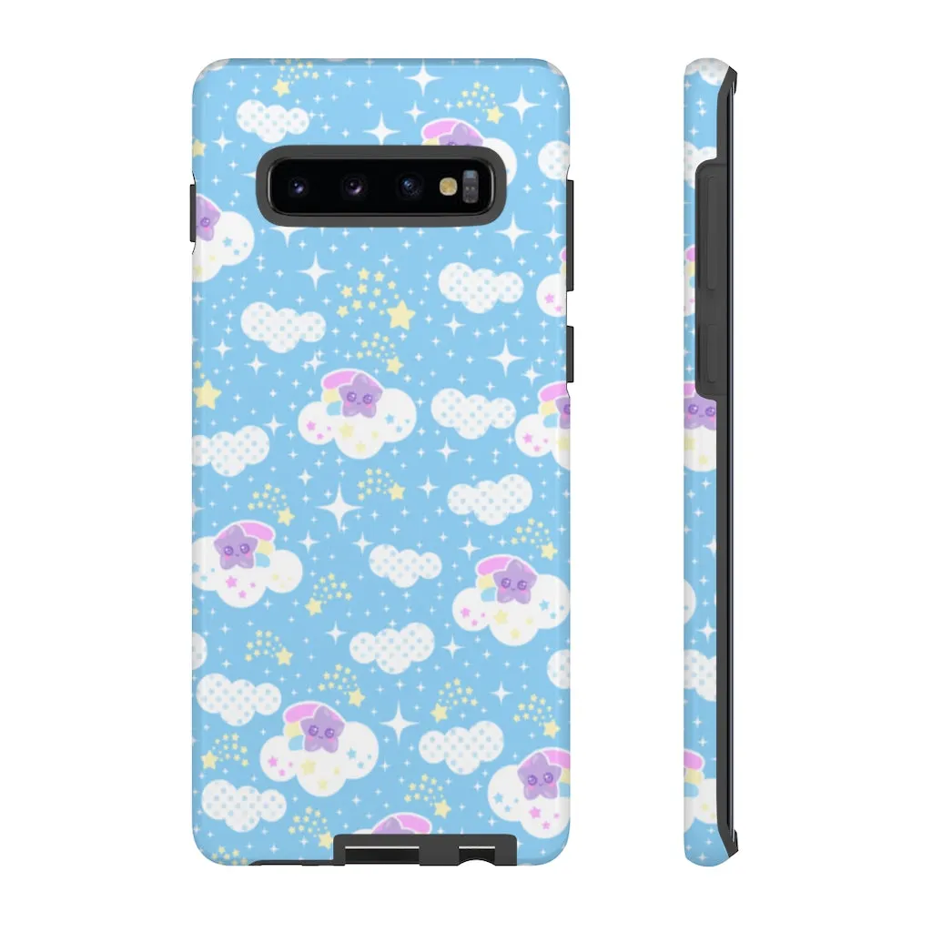 Shooting Star Clouds Blue Tough Phone Case