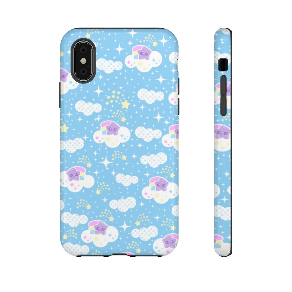 Shooting Star Clouds Blue Tough Phone Case