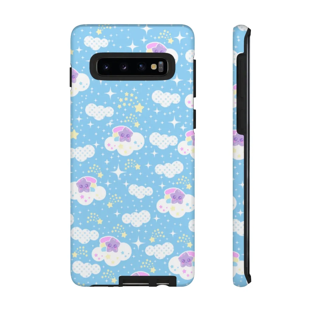 Shooting Star Clouds Blue Tough Phone Case