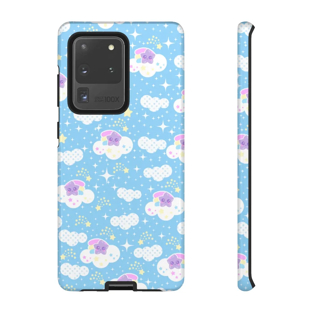 Shooting Star Clouds Blue Tough Phone Case