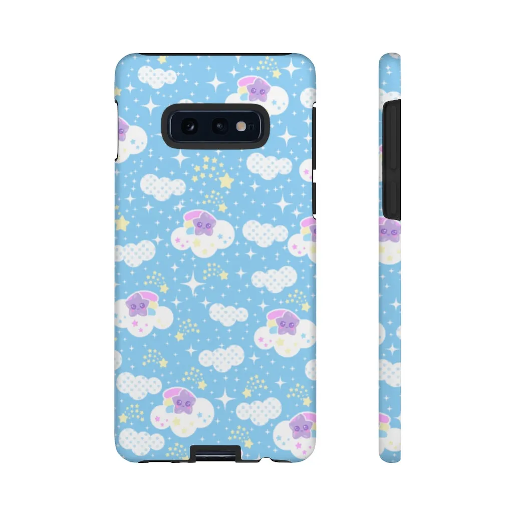 Shooting Star Clouds Blue Tough Phone Case