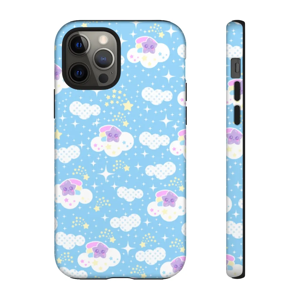 Shooting Star Clouds Blue Tough Phone Case