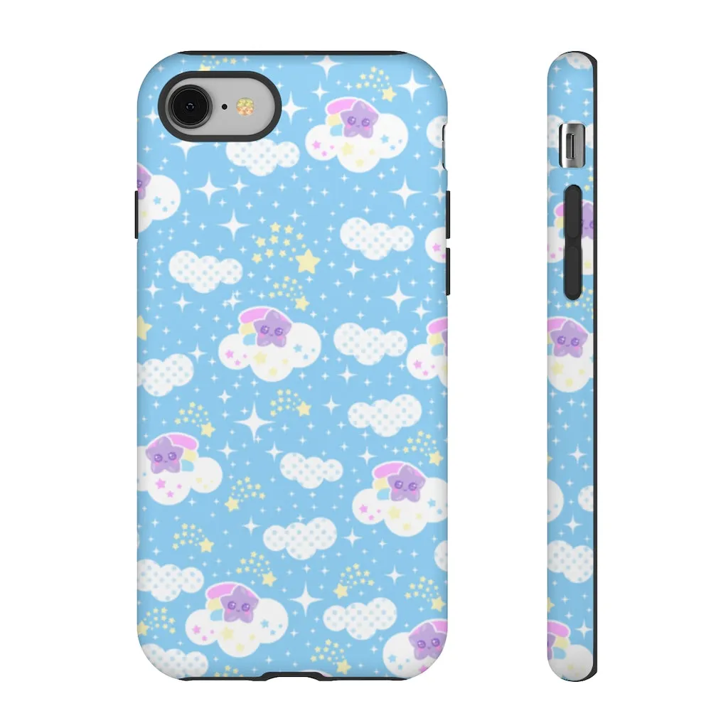 Shooting Star Clouds Blue Tough Phone Case