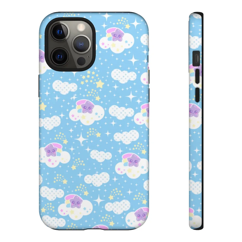 Shooting Star Clouds Blue Tough Phone Case