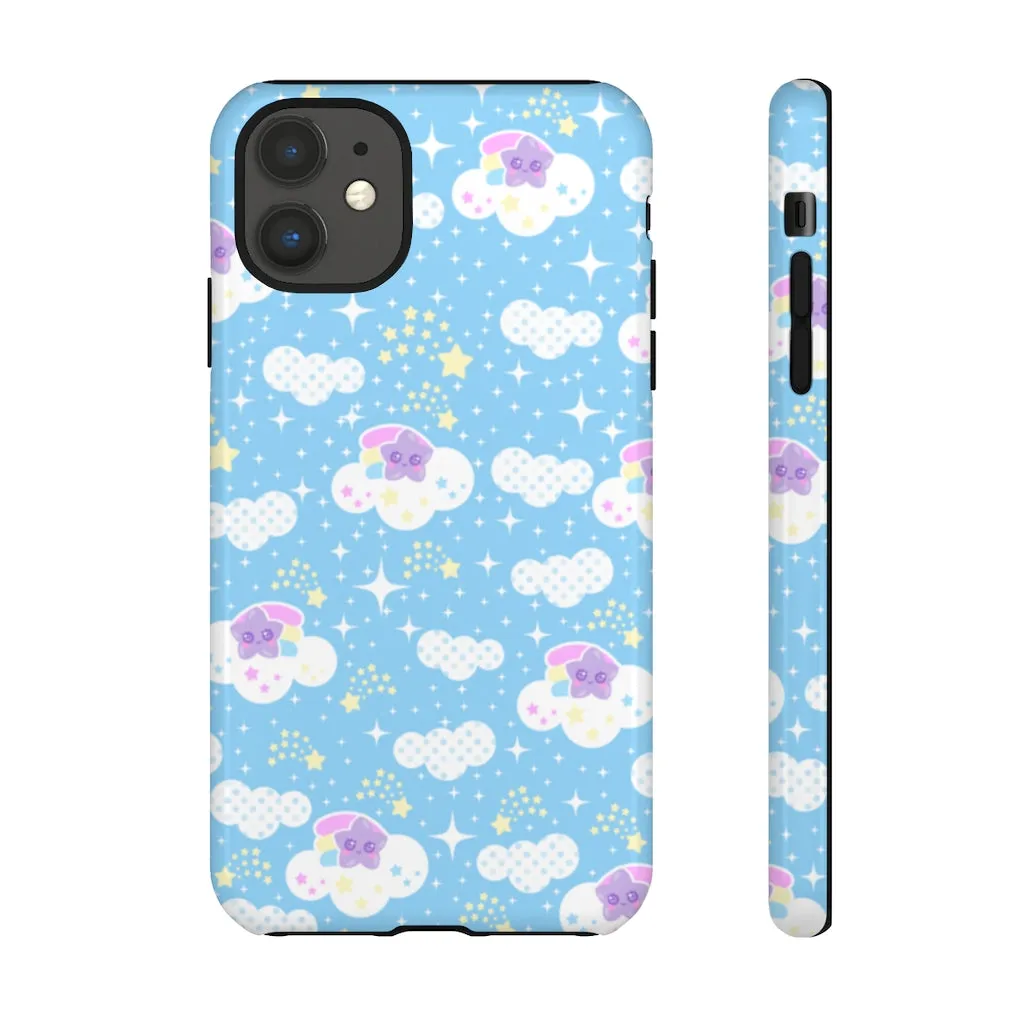 Shooting Star Clouds Blue Tough Phone Case