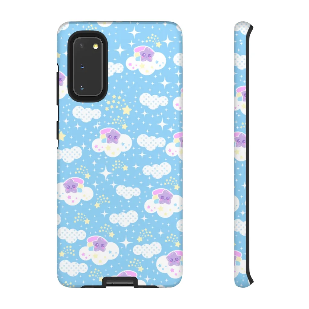 Shooting Star Clouds Blue Tough Phone Case