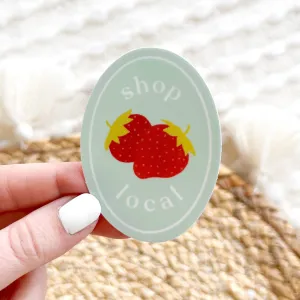 Shop Local Strawberries Sticker