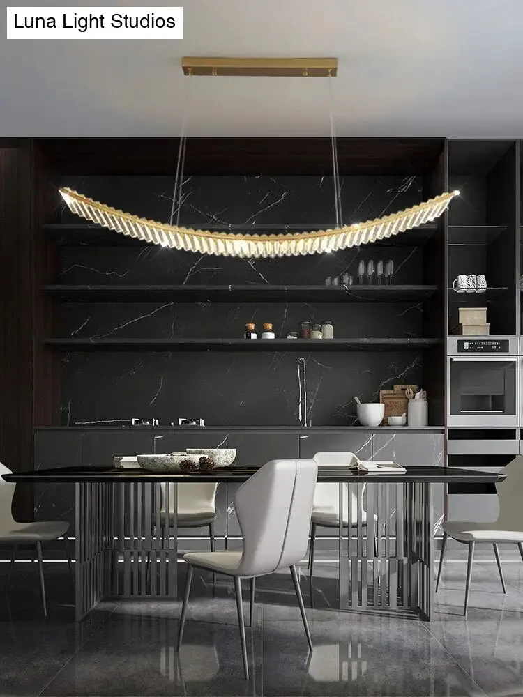 Shopia - Luxury Arch Crystal Suspension Chandelier - Modern Lighting Design