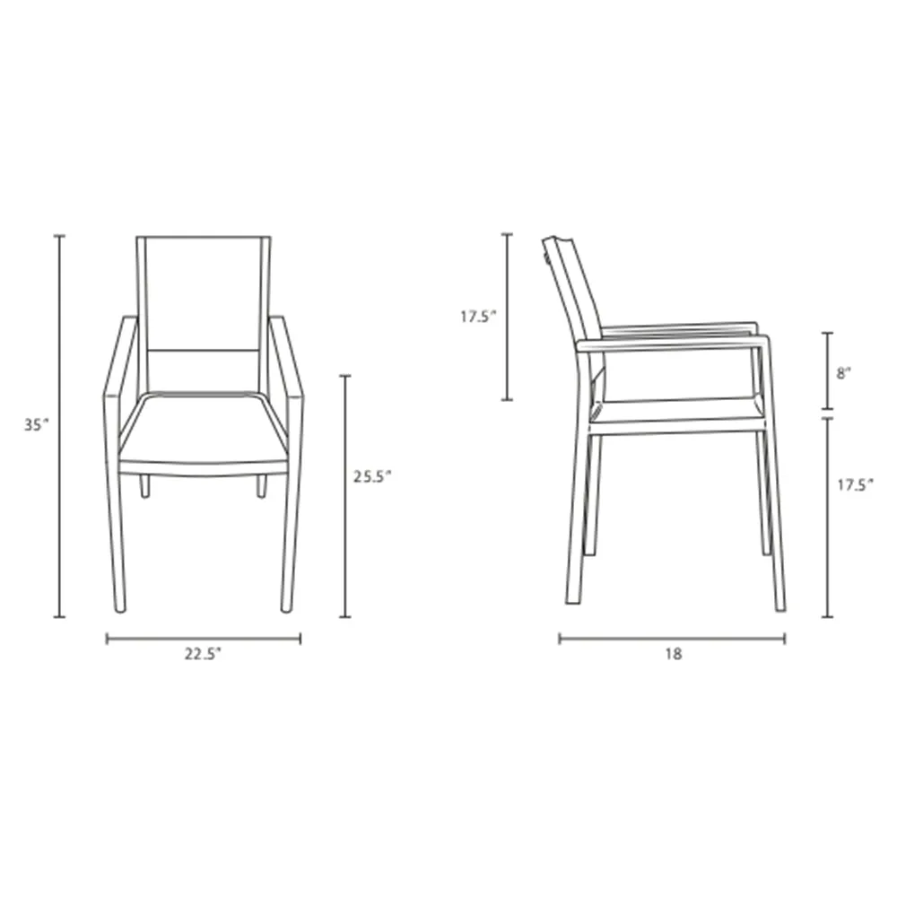 Shore Outdoor Patio Aluminum Dining Chair