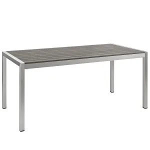 Shore Outdoor Patio Aluminum Dining Table