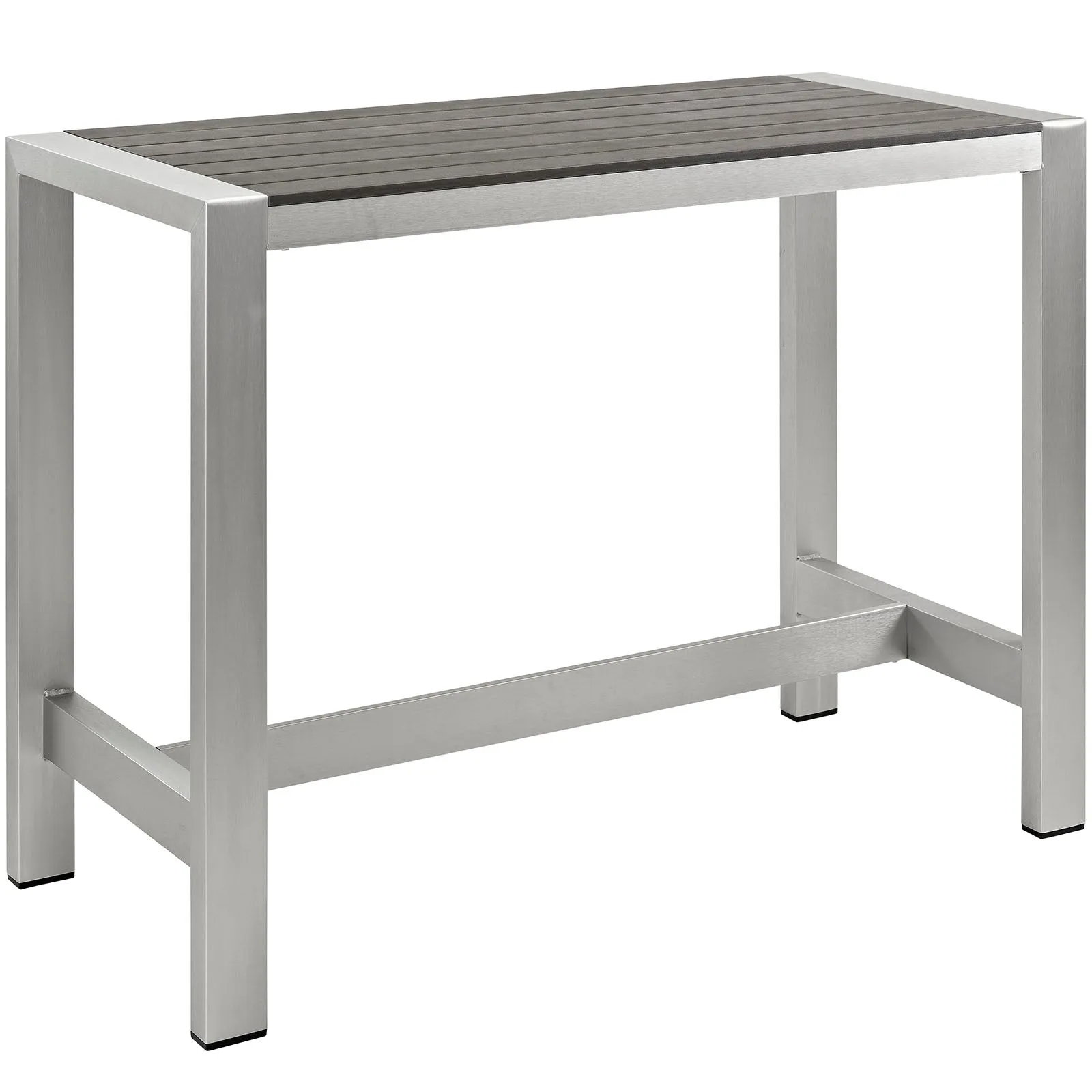 Shore Outdoor Patio Aluminum Rectangle Bar Table