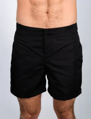 Short Alfaiataria Liso Preto