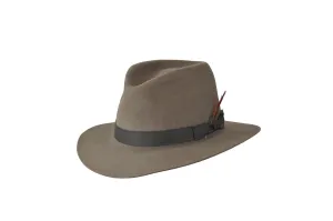 Short Brim Beaver Fur Fedora Hat for Sale in Gray