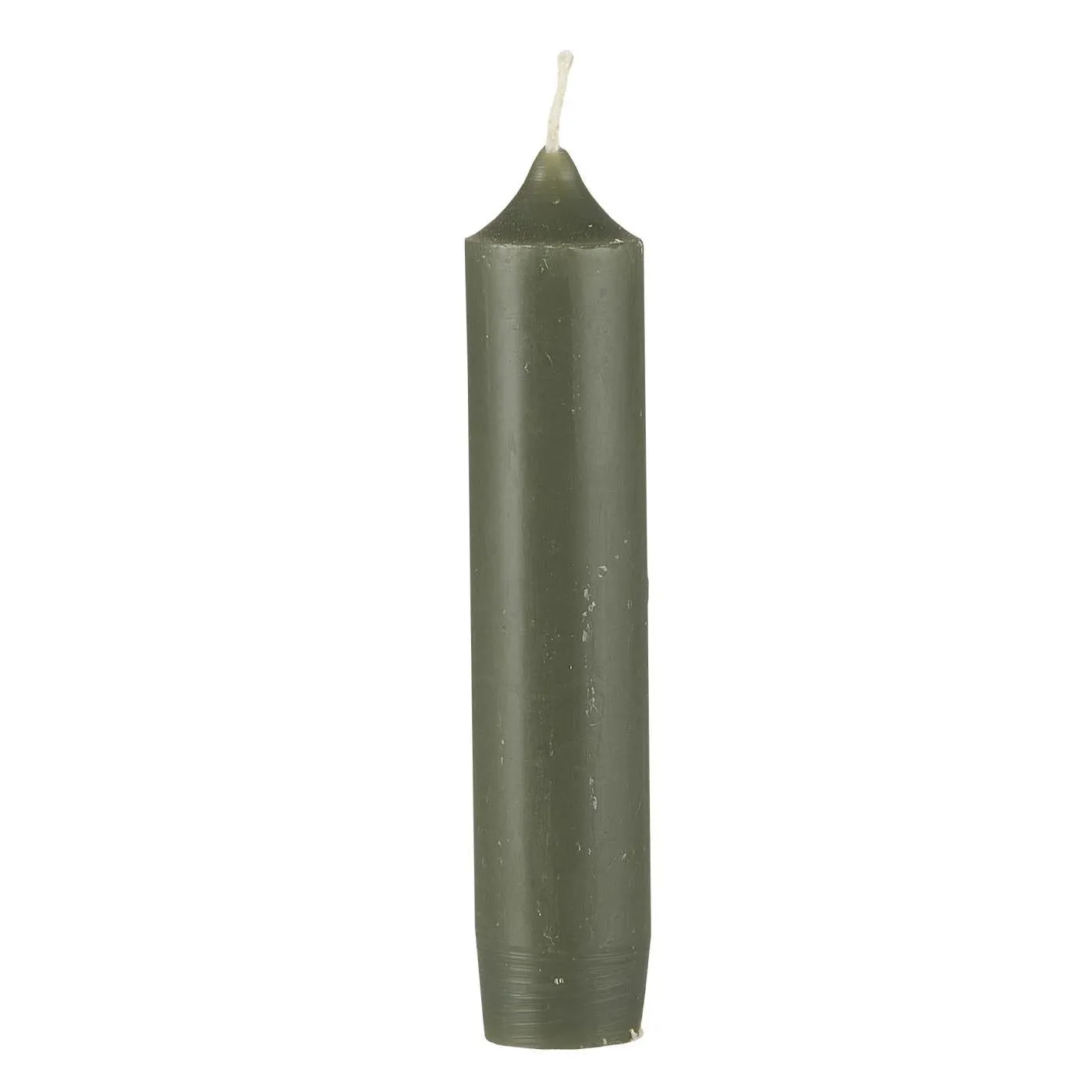 Short Olive Green Dinner Candle