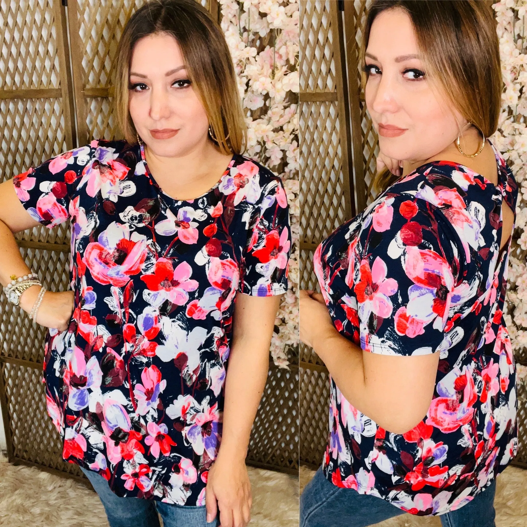 Short Sleeve Floral Top