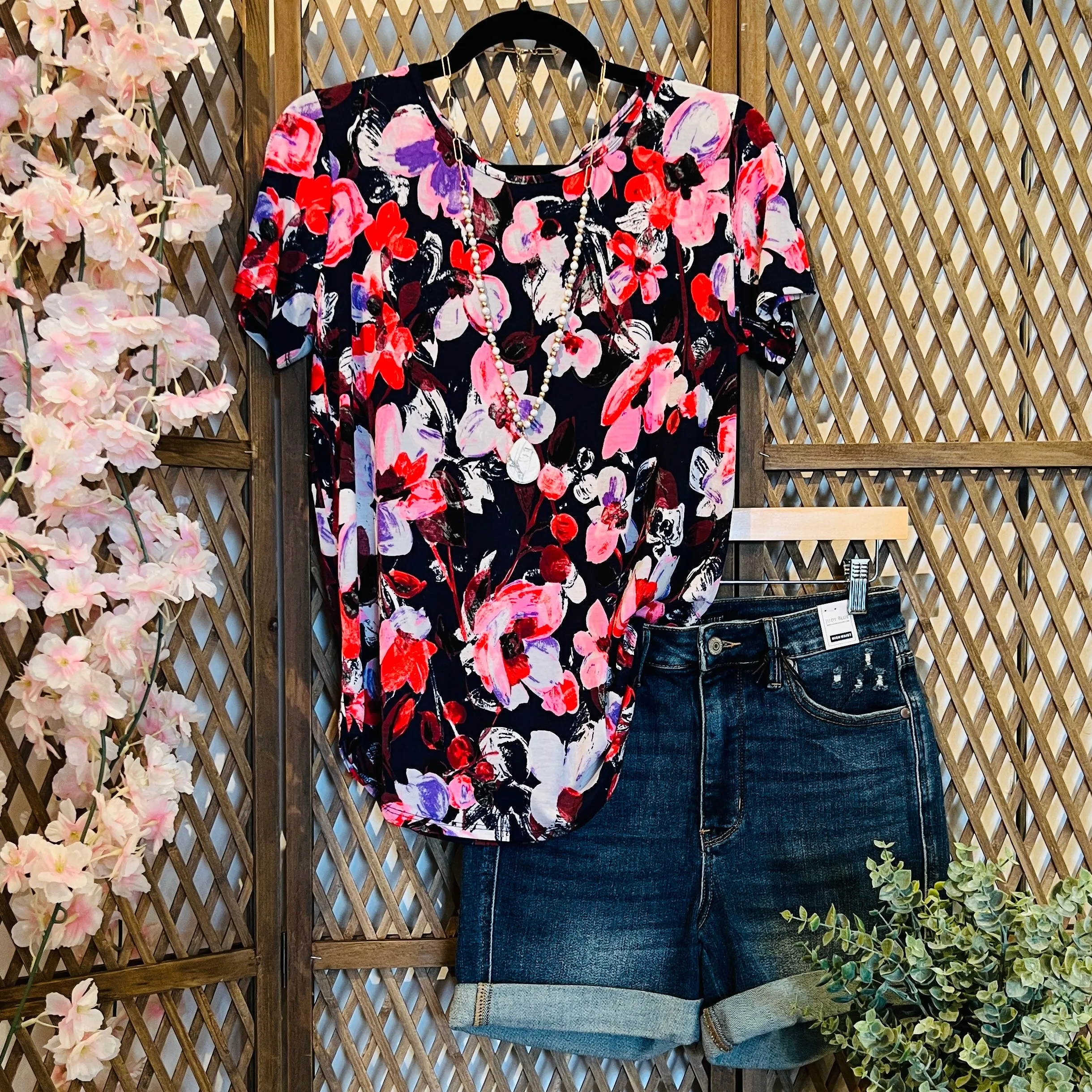 Short Sleeve Floral Top