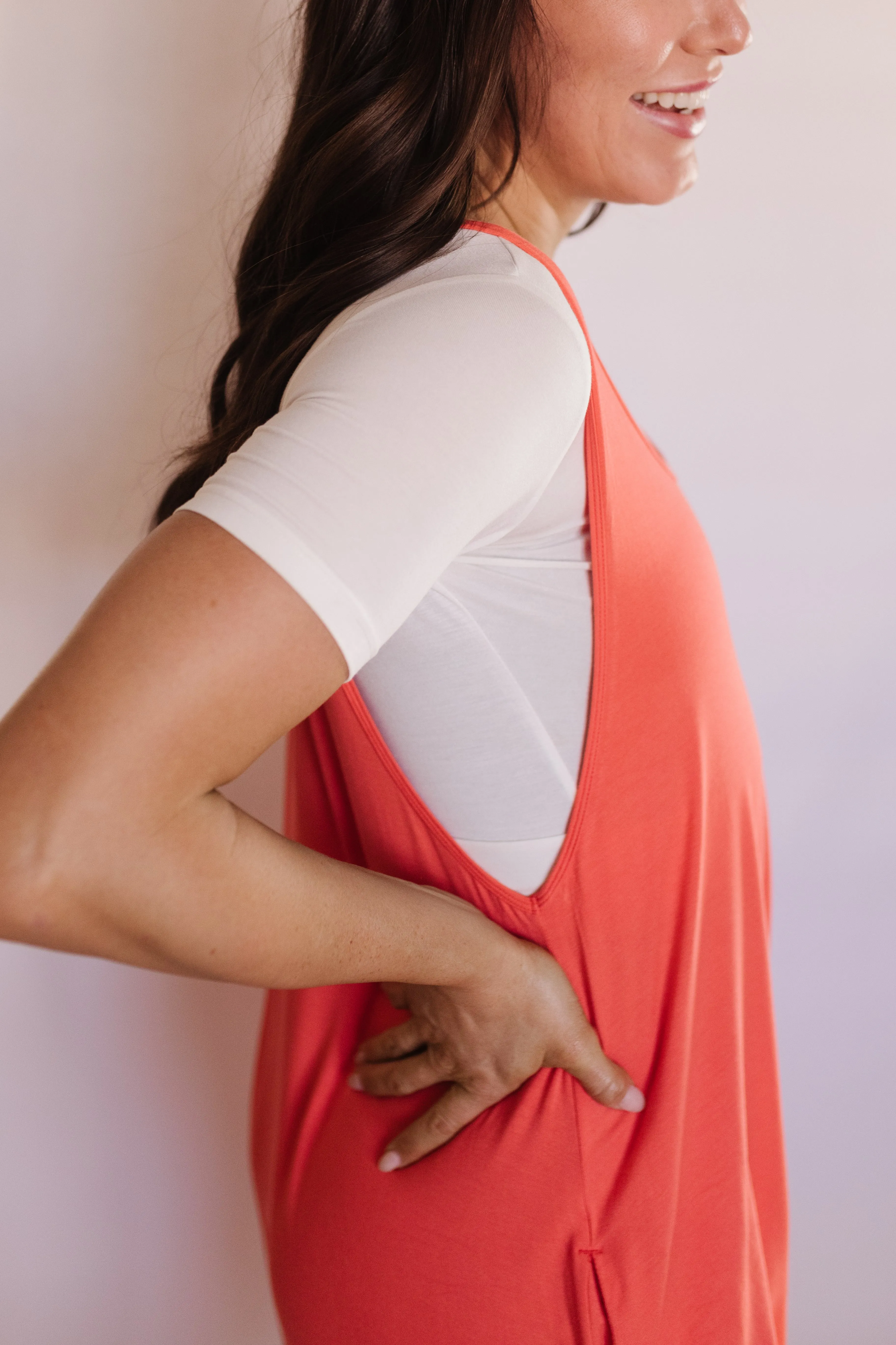 Short Sleeve Layering Top in White