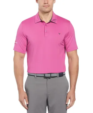 Short Sleeve Odyssey Block Polo Shirt In Purple Orchid