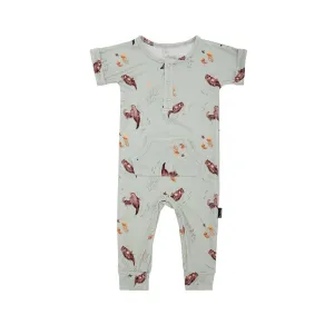 Short Sleeve Pocket Romper - Otters