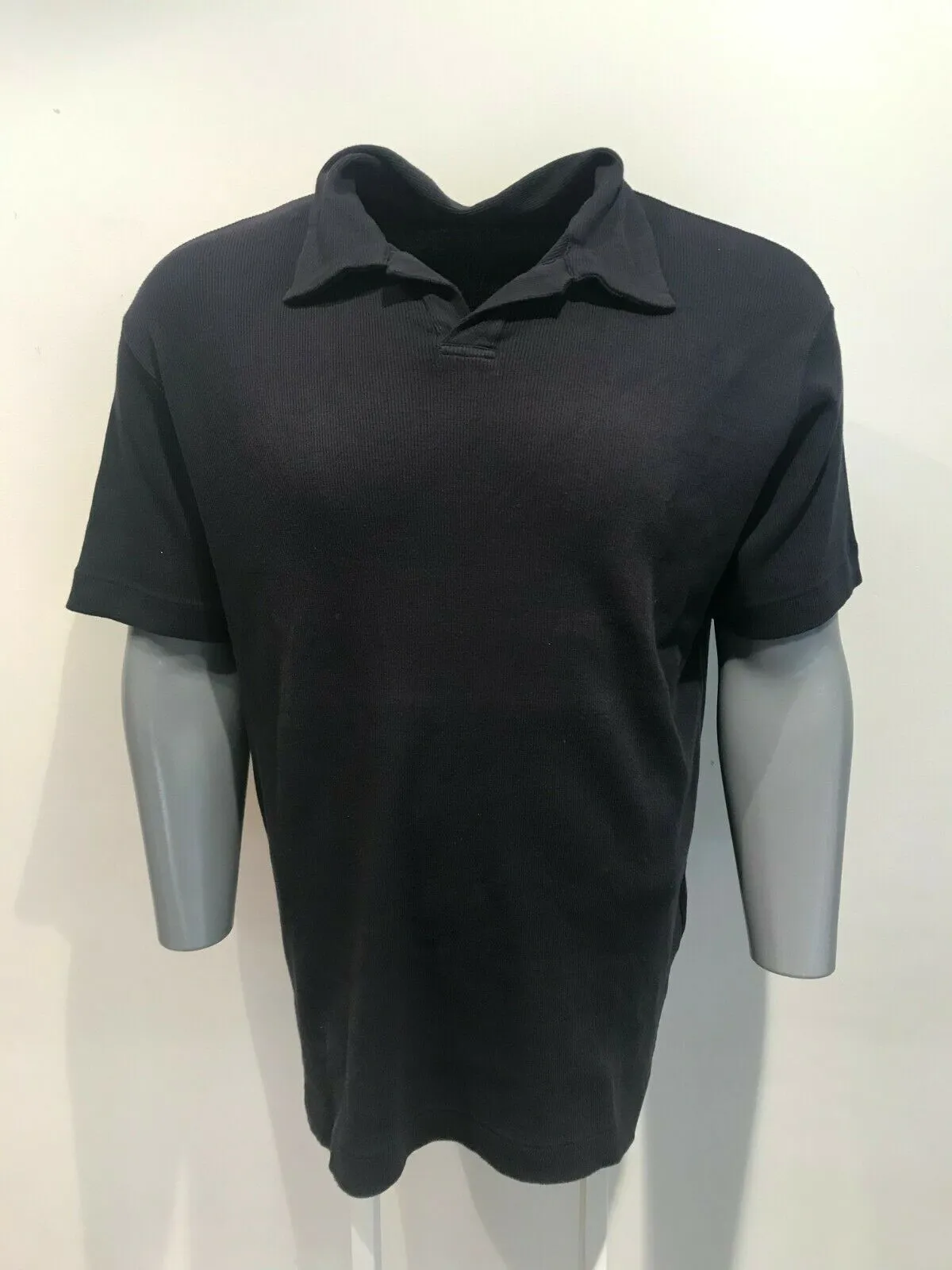 Short Sleeve Ribbed Polo T-Shirt