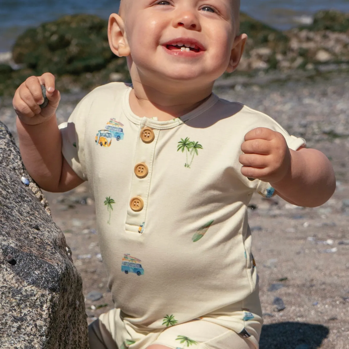 Short Sleeve Shortall Romper - Surfride