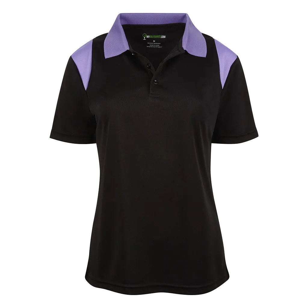 Short Sleeve Womens French  Cut Dri-Fit Golf Shirts  Style 6651