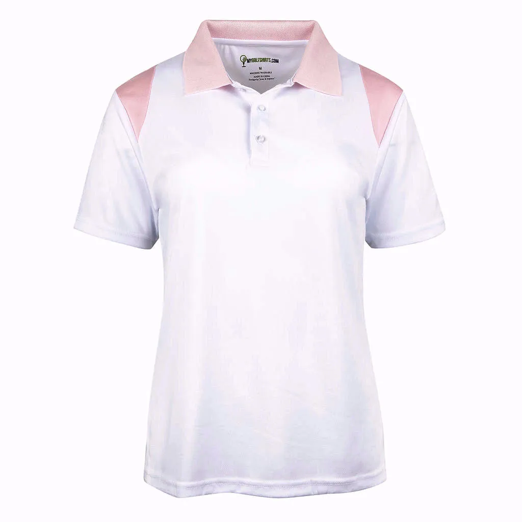 Short Sleeve Womens French  Cut Dri-Fit Golf Shirts  Style 6651