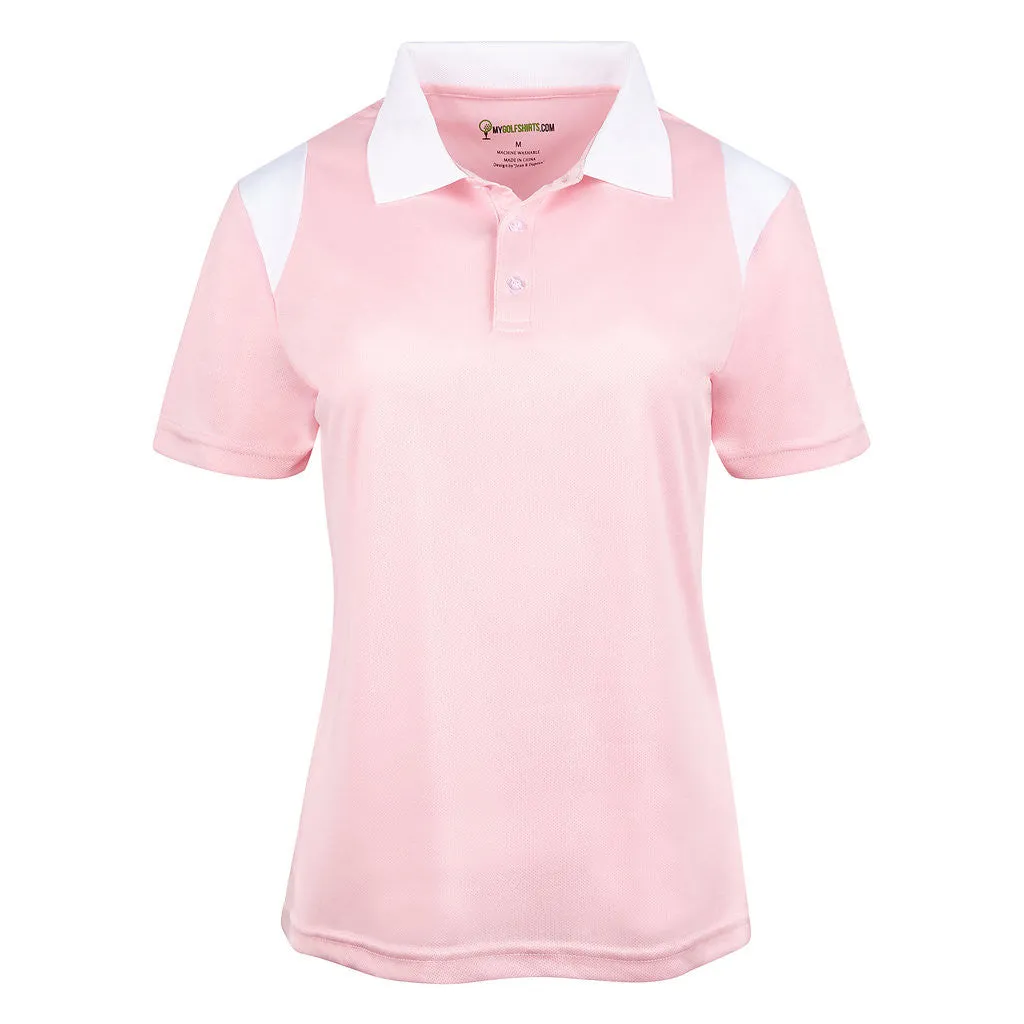 Short Sleeve Womens French  Cut Dri-Fit Golf Shirts  Style 6651