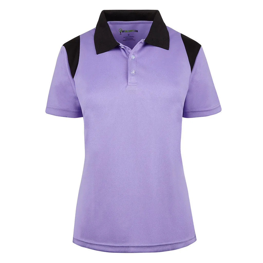 Short Sleeve Womens French  Cut Dri-Fit Golf Shirts  Style 6651